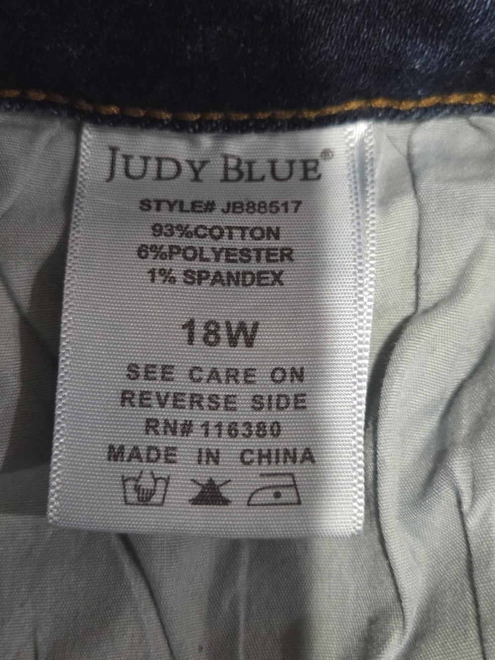Judy Blue Dark Wash Distressed Ankle Jeans - Picture 7 of 7